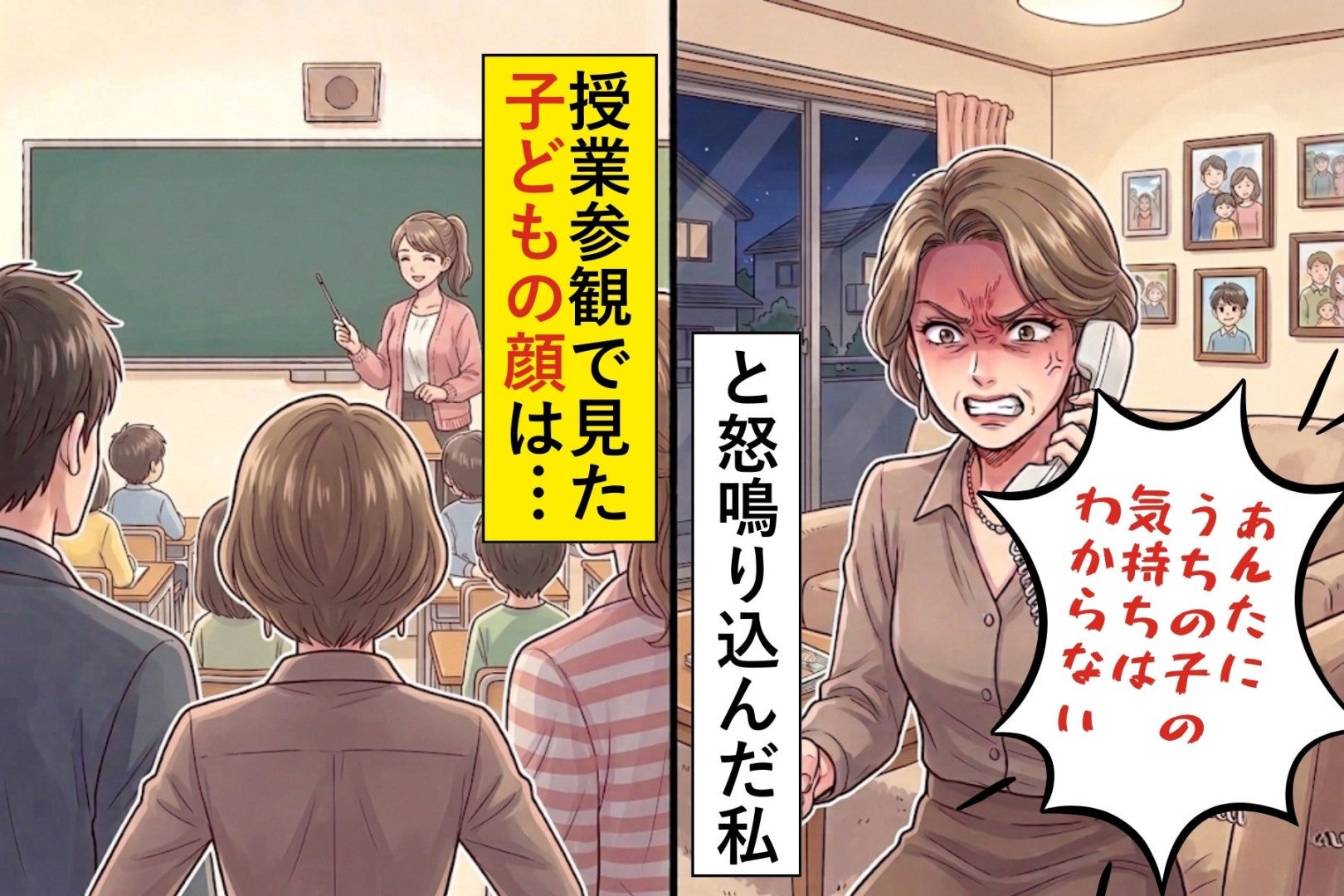 担任に「あんたにうちの子の気持ちはわからない」と怒鳴り込んだ私→授業参観で見た子どもの顔に言葉を失った