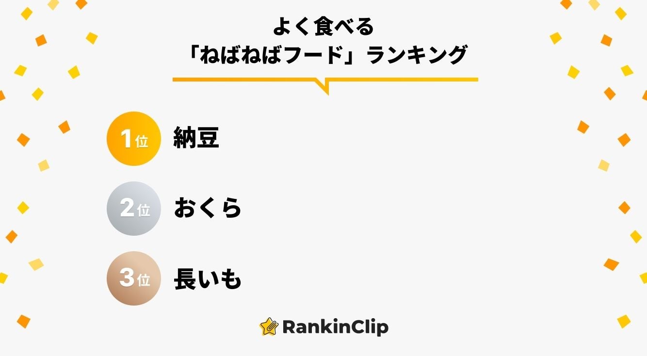 よく食べる「ねばねばフード」ランキング