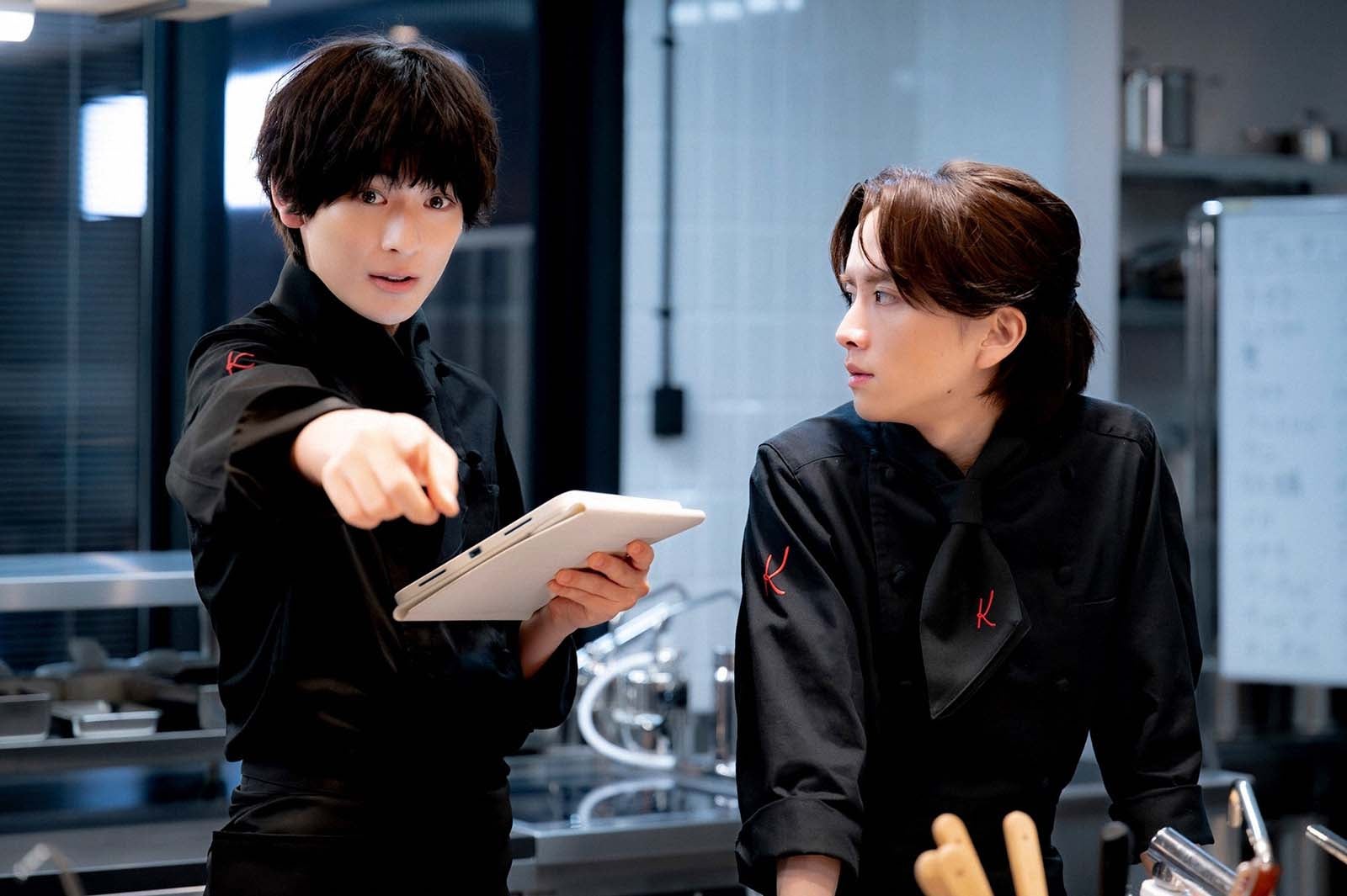 高橋文哉、板垣李光人「フェルマーの料理」第3話より（C）TBS