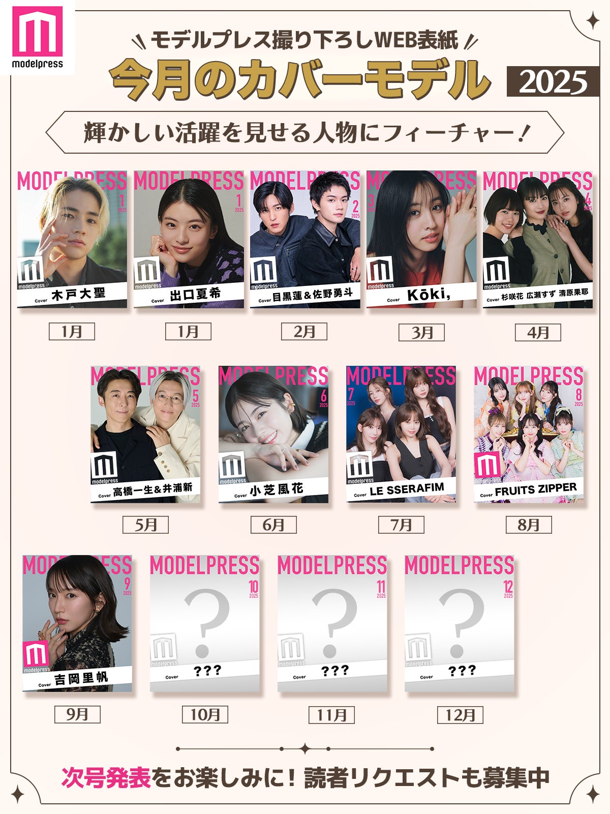 2025年モデルプレス「今月のカバーモデル」（C）モデルプレス