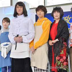 （左から）平田敦子、川栄李奈、松岡昌宏、伊野尾慧、余貴美子、しゅはまはるみ（C）モデルプレス