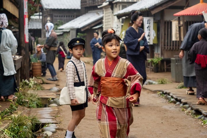 木村優来、永瀬ゆずな「あんぱん」第8話(C)NHK