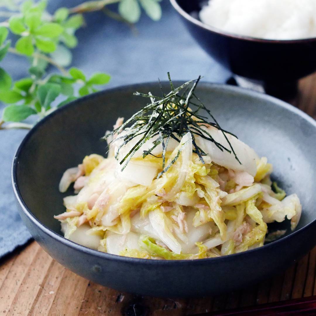 ポン酢で決まる！白菜とツナのごまポンサラダ