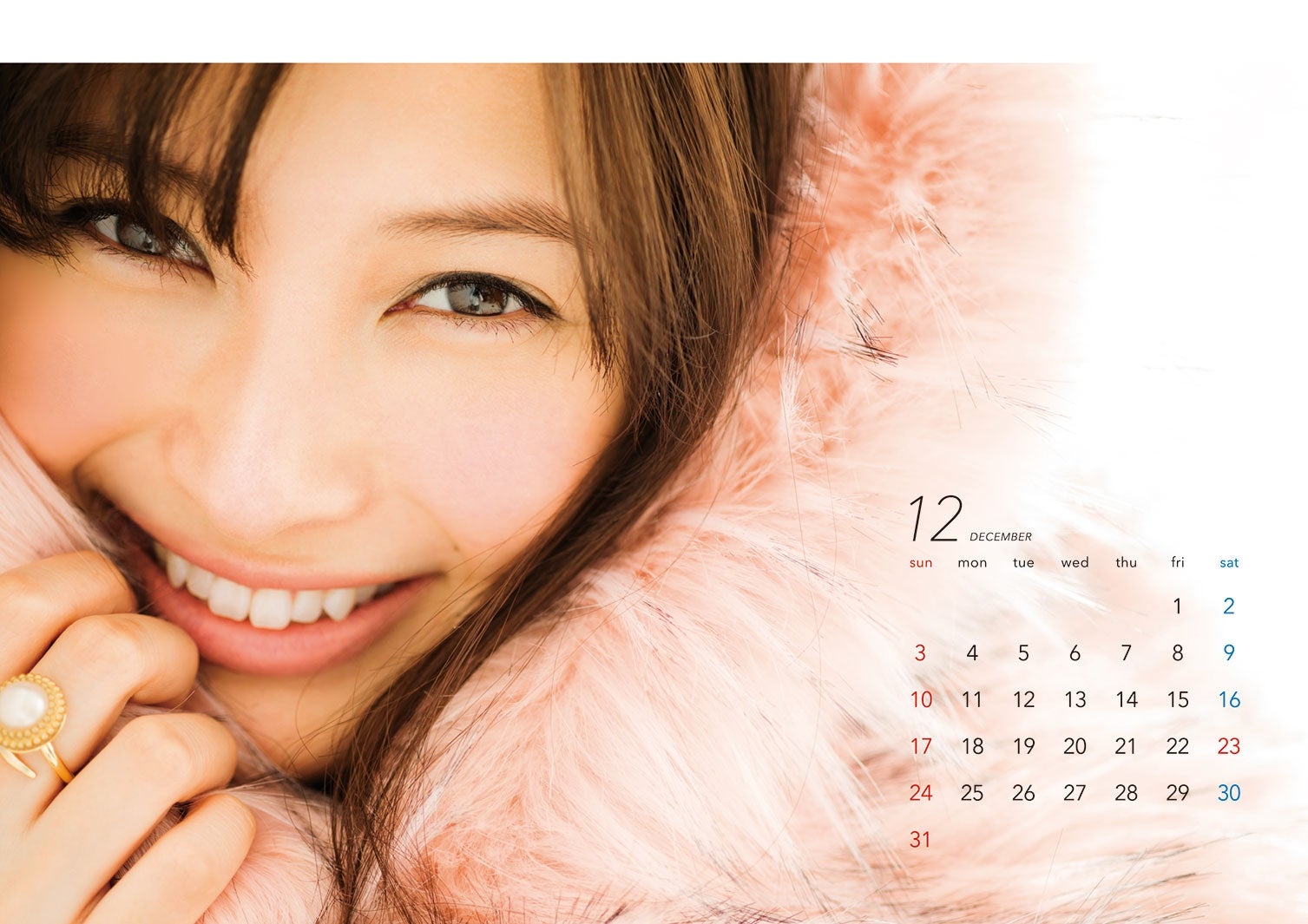 大政絢のお気に入りカット／「大政絢オフィシャルカレンダー 2017.4-2018.3」より（C）SDP