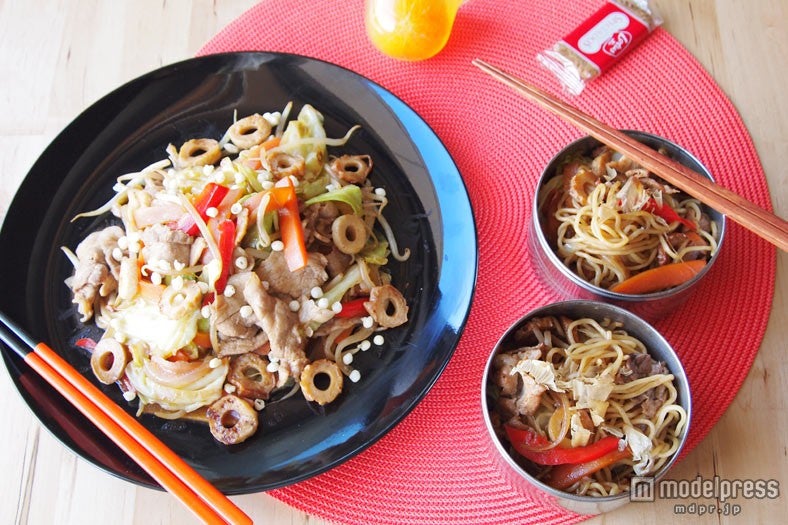 「スピード野菜炒め→野菜たっぷりの焼きそば」