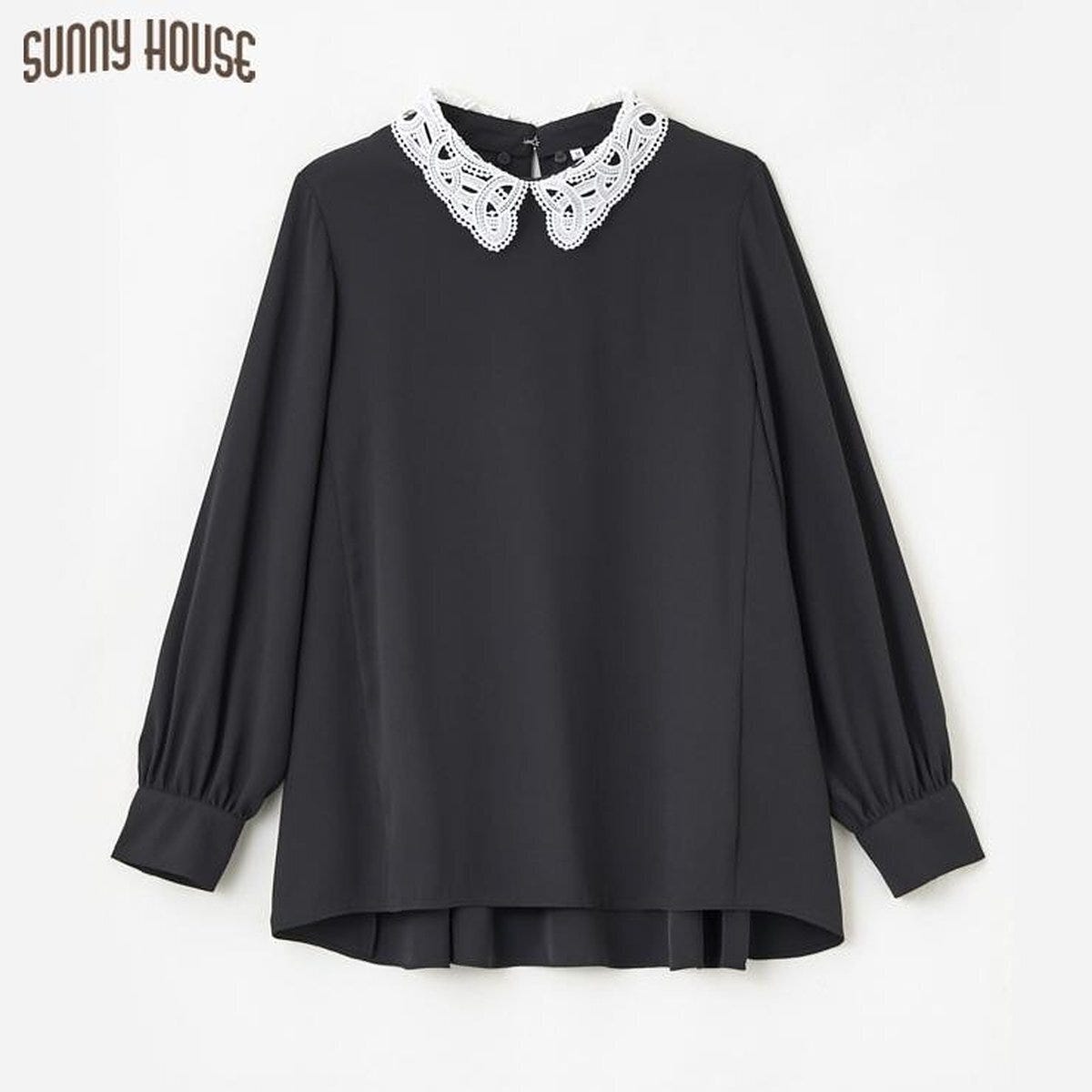 しまむらのレース襟ブラウス（SUNNY