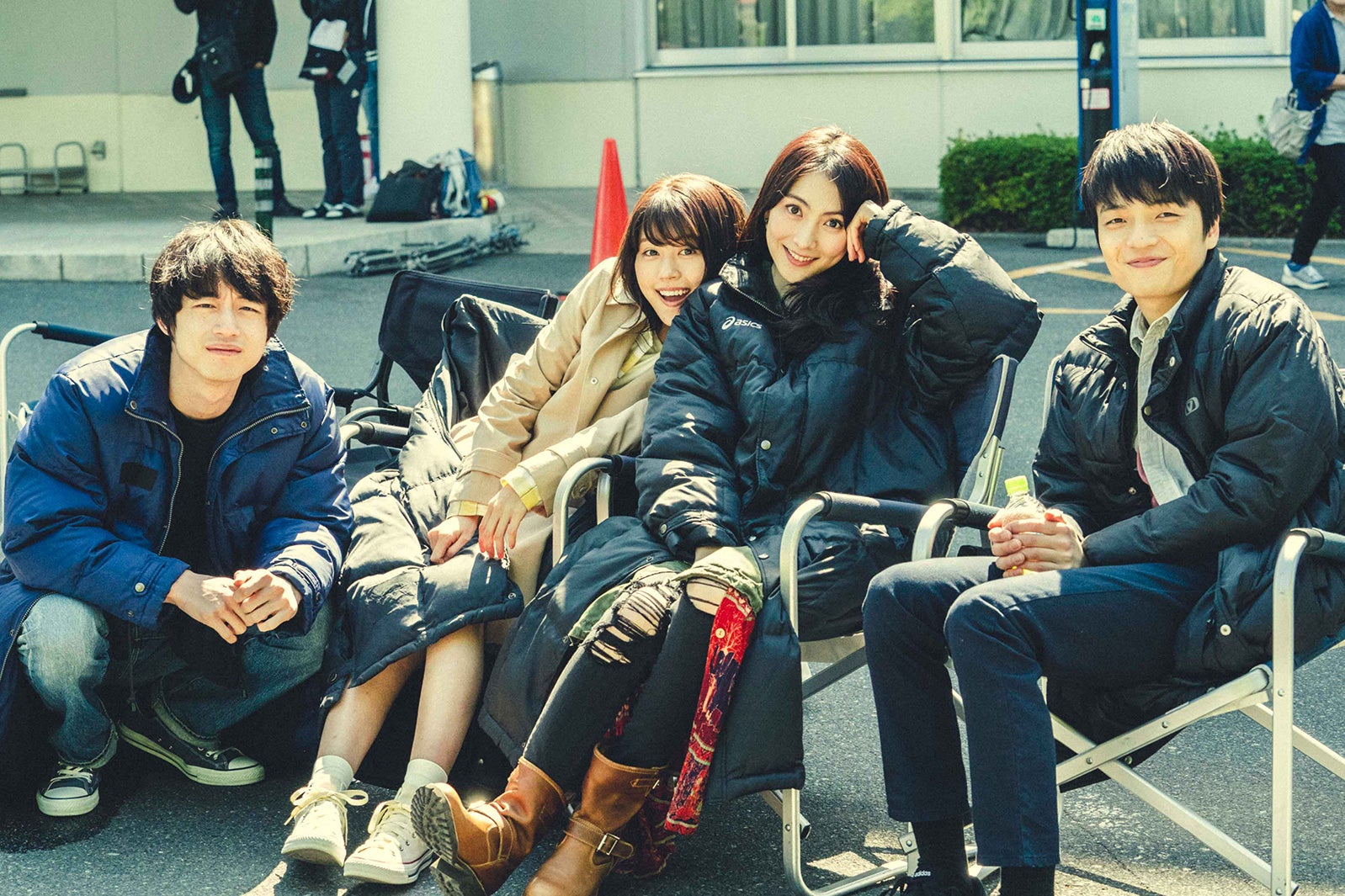 （左から）坂口健太郎、有村架純、知英、岡山天音（C）2019 WOWOW