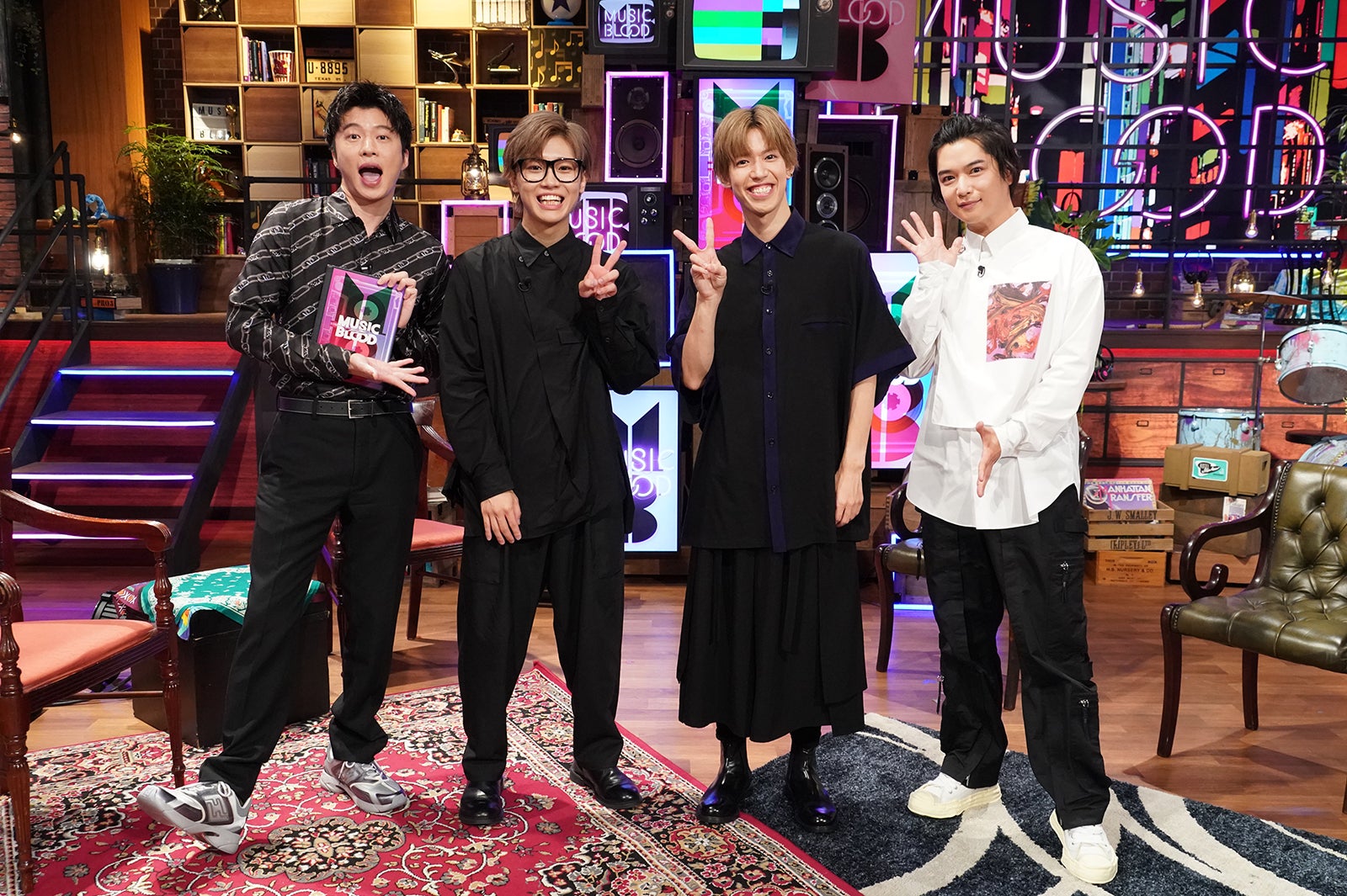 田中圭、☆イニ☆、テオくん、千葉雄大 （C）日本テレビ