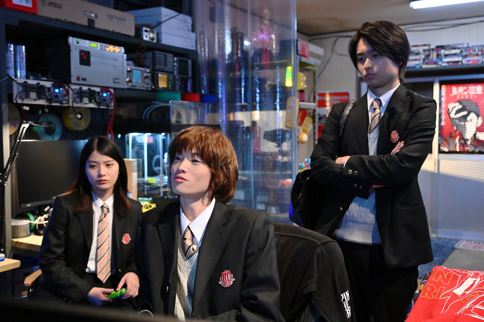 蒔田彩珠、窪塚愛流、奥平大兼「御上先生」第3話（C）TBS