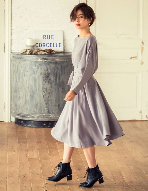 ウエストリボンプリーツスカート「Re:EDIT by GALSTAR」3,198円（税込）／画像提供：Re:EDIT by GALSTAR