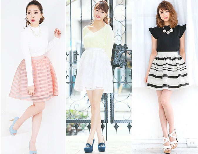 ふんわり可愛く♡オーガンジースカートでガーリームードを高めて