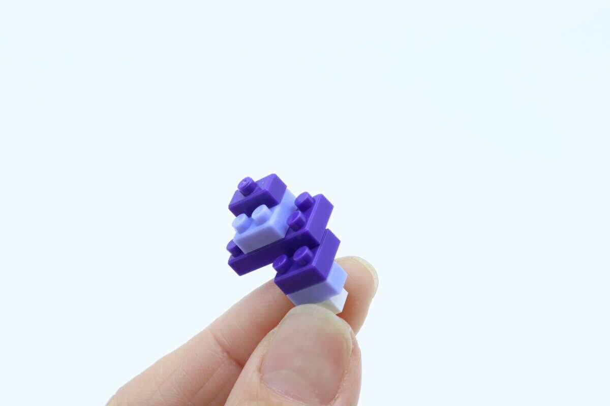プチブロック（藤）　パーツのサイズ感