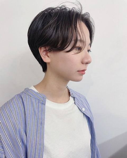 画像12 16 前髪なし 黒髪ショートヘアにしてみない ナチュラル ハンサムスタイルまで モデルプレス