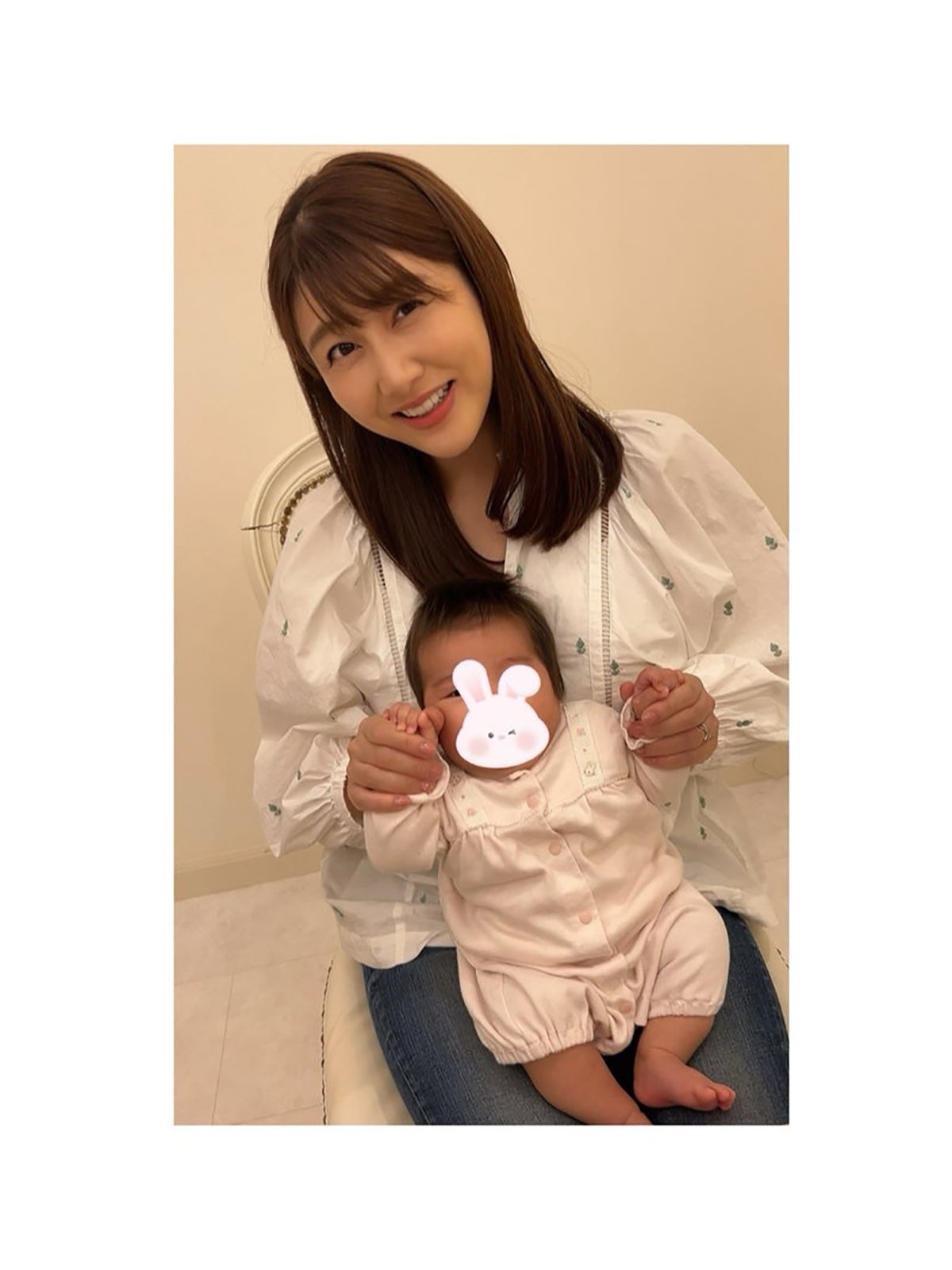 安めぐみ、萌歌ちゃん／安めぐみ公式ブログより