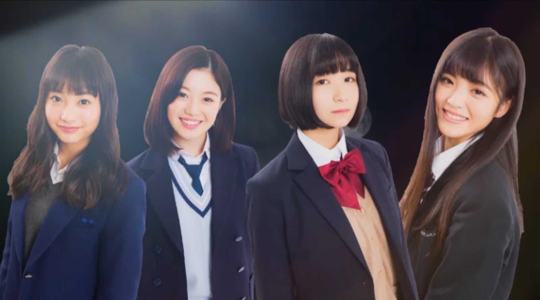 勝ち残っためいめい、ほのぴぴ、ヒカル、ななちゃら／「女子高生ミスコンFINALIST～ハレトキドキＪＫ～」より（提供画像）