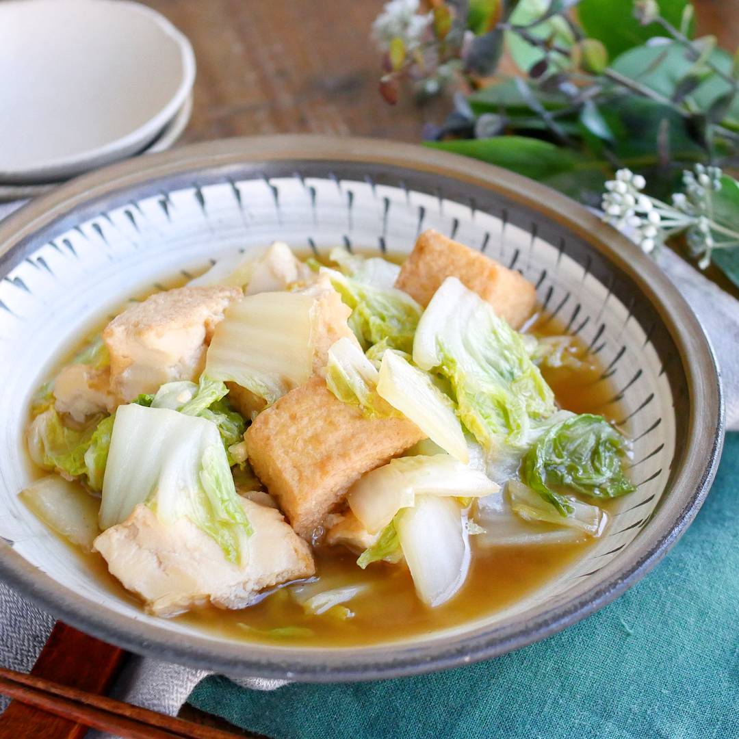 白菜と厚揚げのうま煮