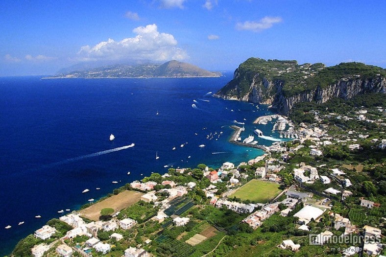 カプリ島の美しい海