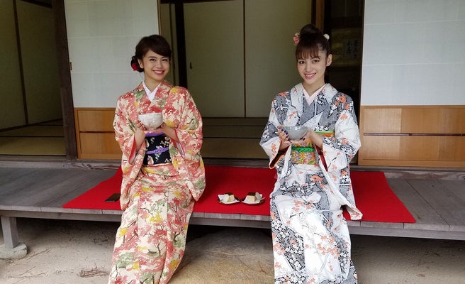 E Girls楓 佐藤晴美 山口2人旅で 3億年 の世界に感動 プールで女子トークも 女子旅プレス