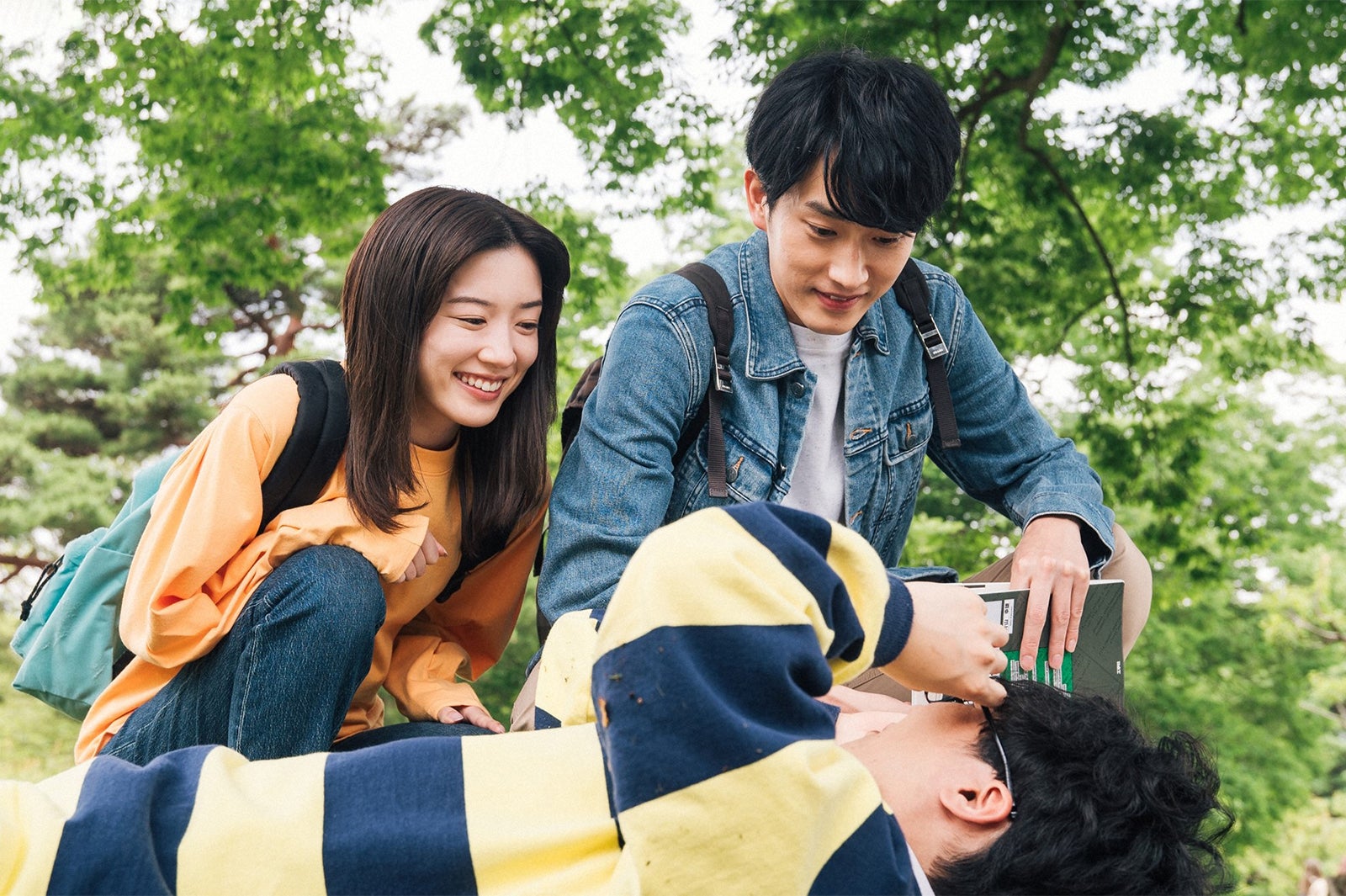 永野芽郁、杉野遥亮、前原滉／「ユニコーンに乗って」第3話より（C）TBS／撮影：加藤春日