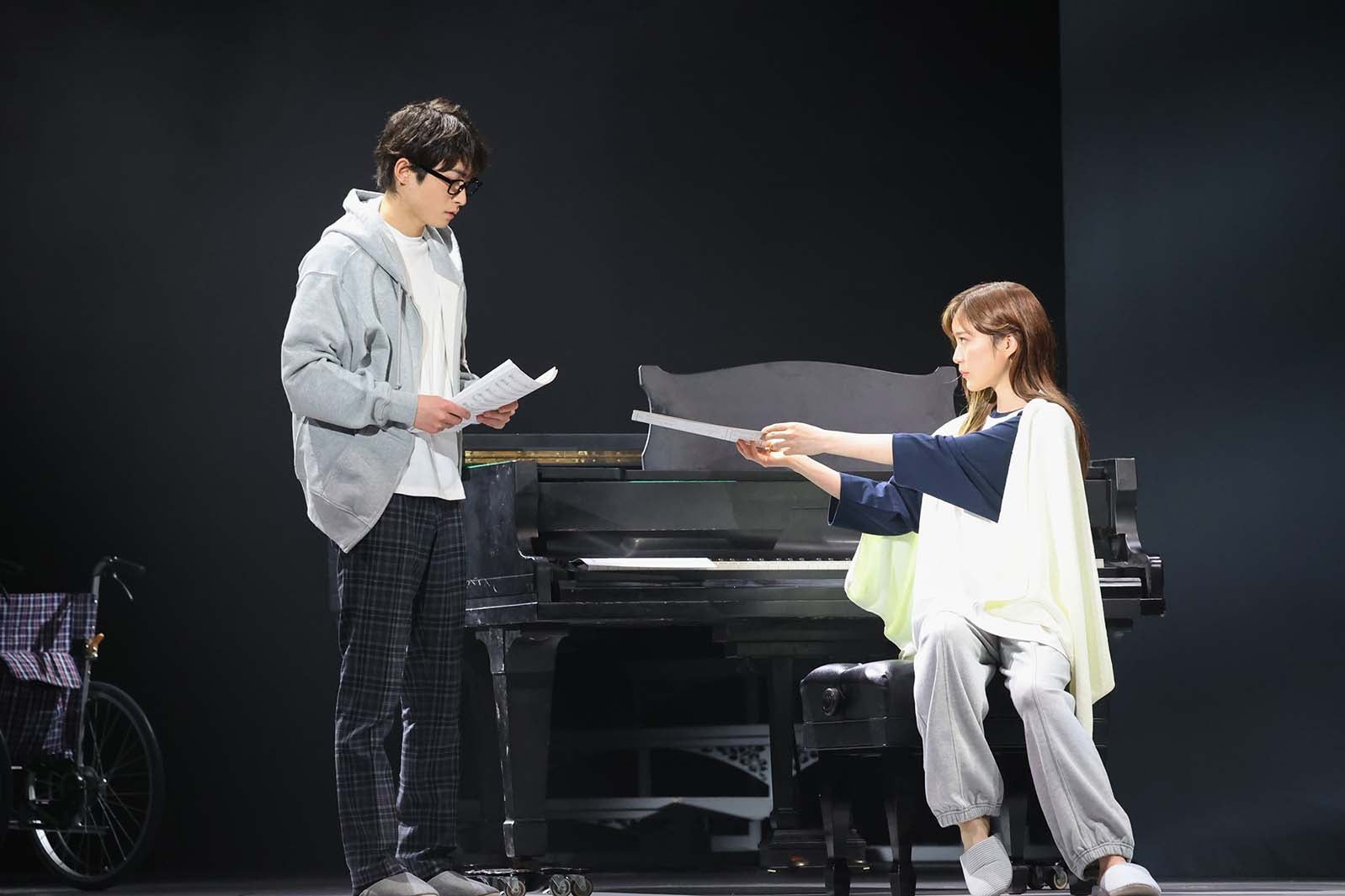 木村達成、生田絵梨花／ミュージカル「四月は君の嘘」6日ゲネプロより（写真提供／東宝演劇部）