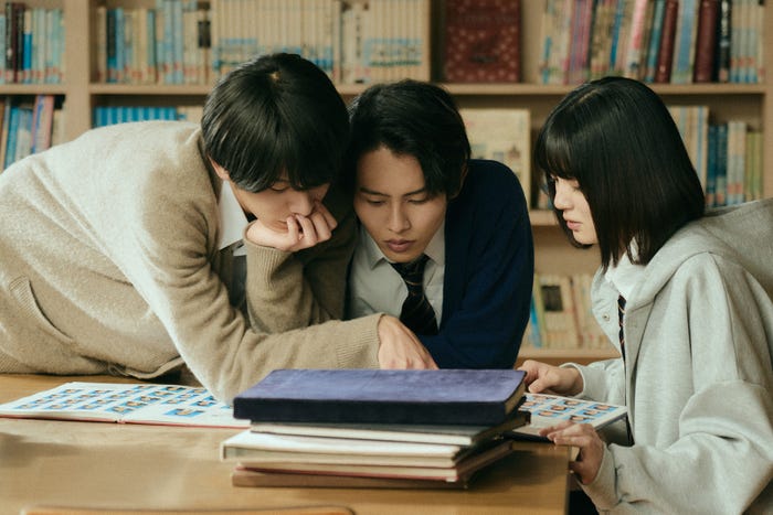深田竜生、矢花黎、吉田美月喜(C)「マイストロベリーフィルム」製作委員会・MBS