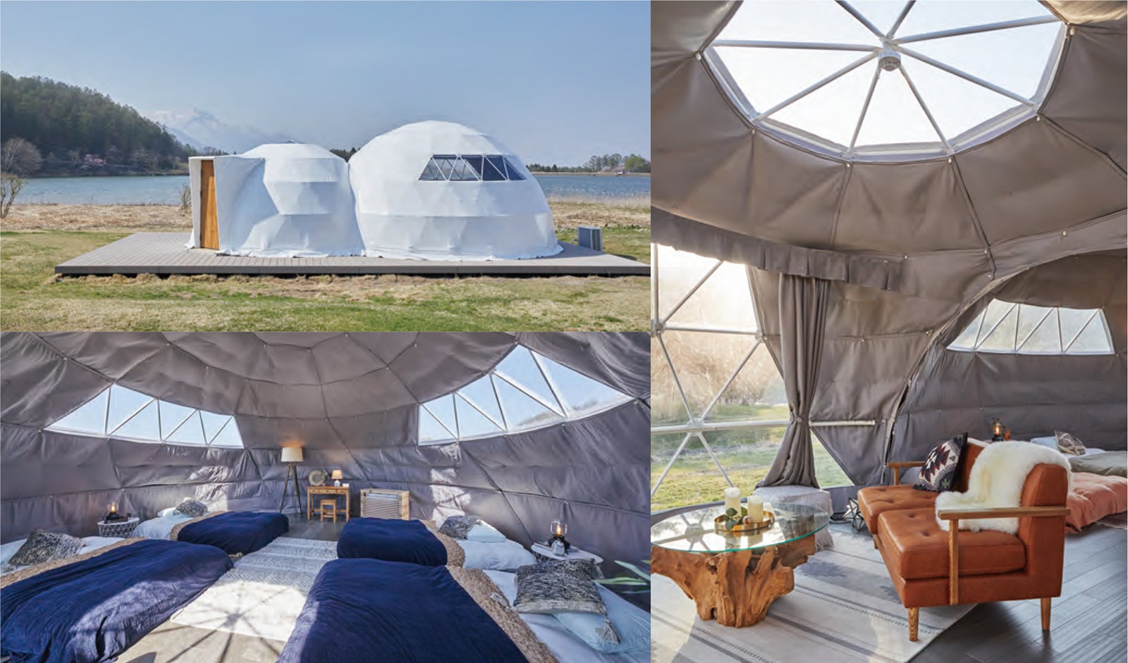 日本初ツインドームに泊まれるグランピング施設「グランルーク」長野に誕生