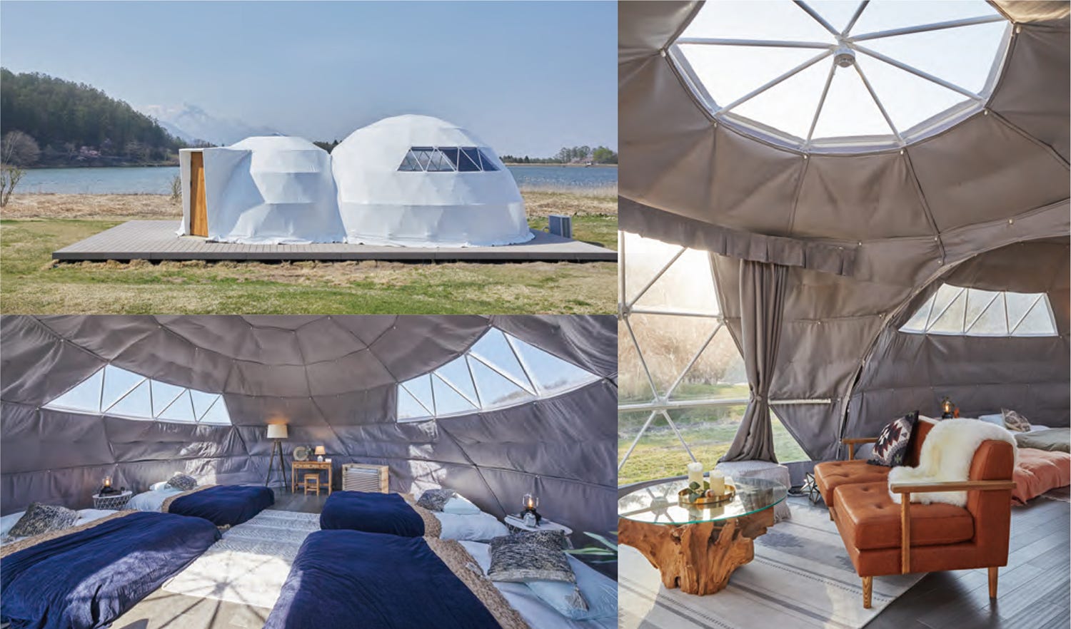 日本初ツインドームに泊まれるグランピング施設「グランルーク」長野に誕生