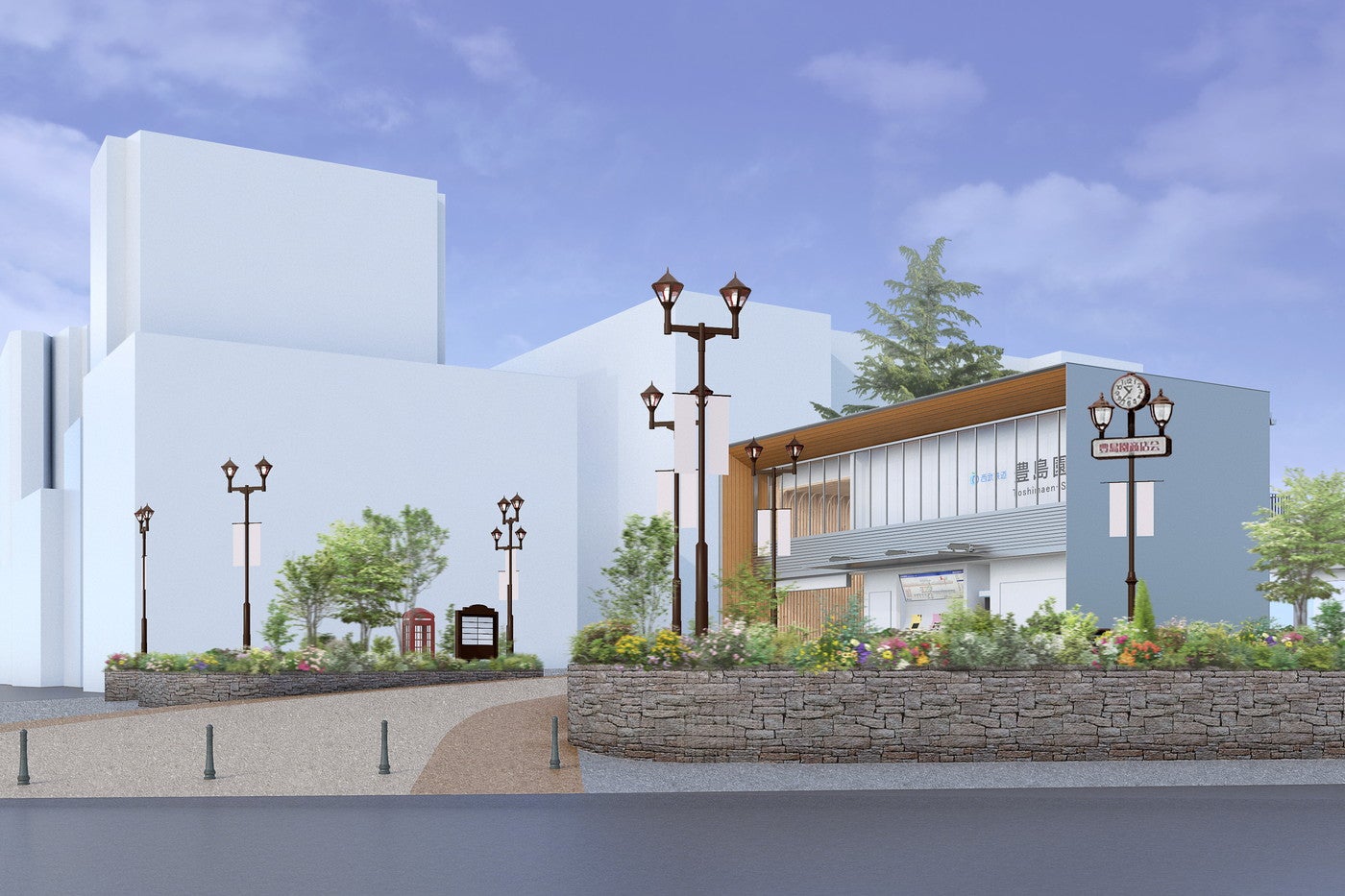 豊島園駅 駅前広場イメージ／画像提供：西武鉄道