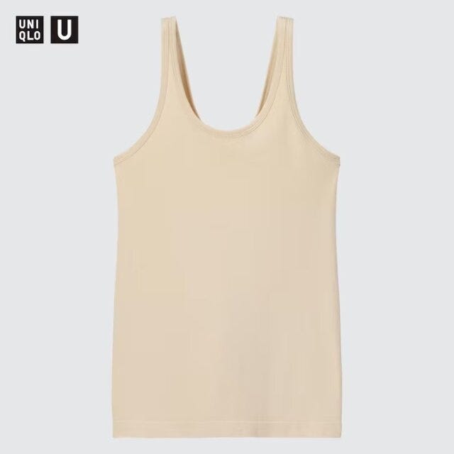 ユニクロ　uniqlo　レディース　おすすめ　オススメ　コスパ　2023　春夏　タンクトップ　インナー　シームレスタンクトップ　ユニクロユー　Uniqlo