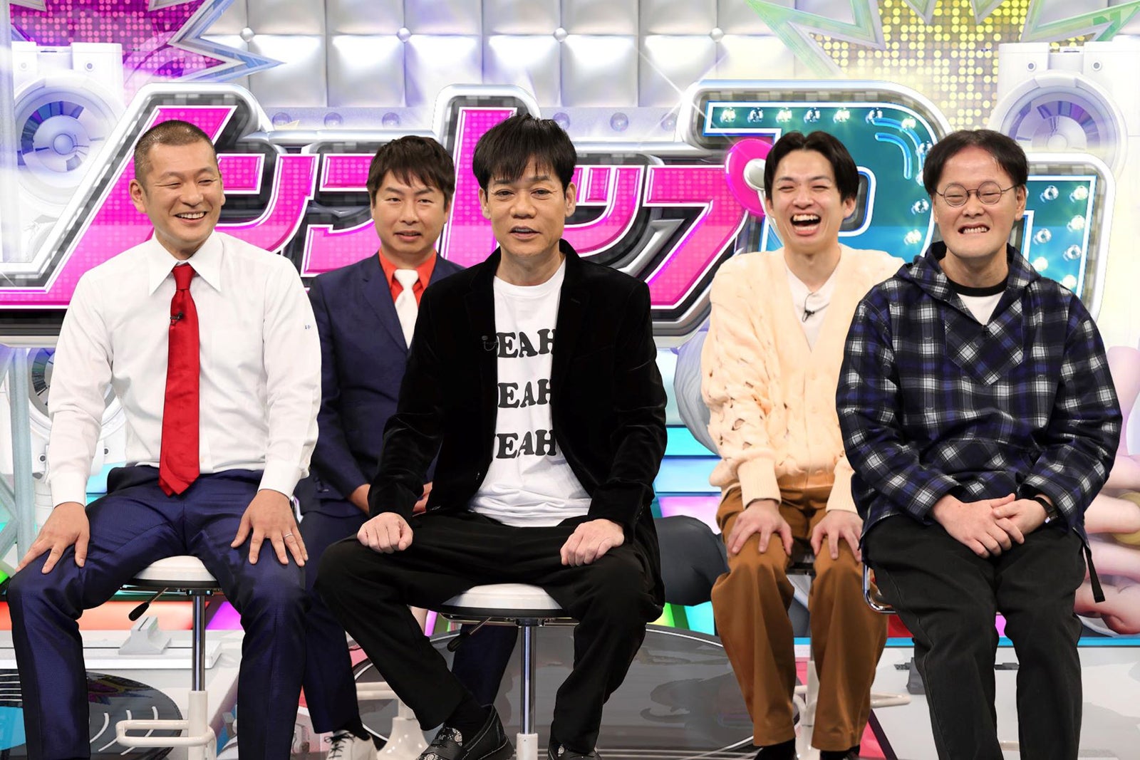 益子卓郎、福田薫、名倉潤、河井ゆずる、稲田直樹（C）フジテレビ