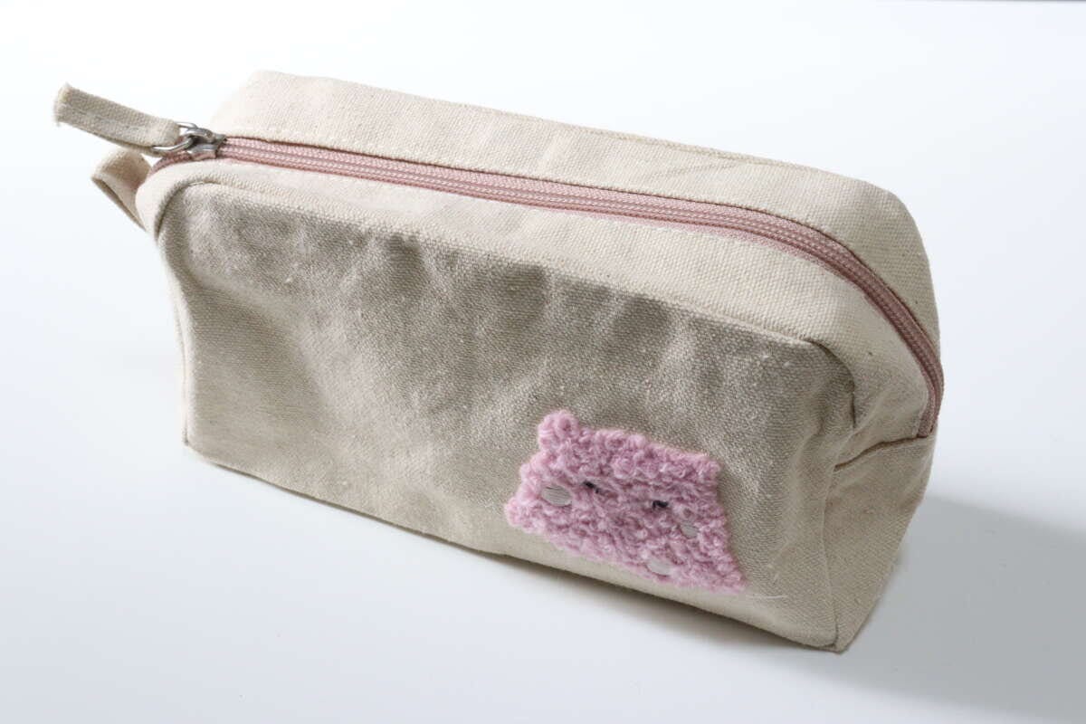 刺繍ボックスポーチ(サメ、メンダコ) 自立 刺繍ボックスポーチ(サメ、メンダコ) 自立