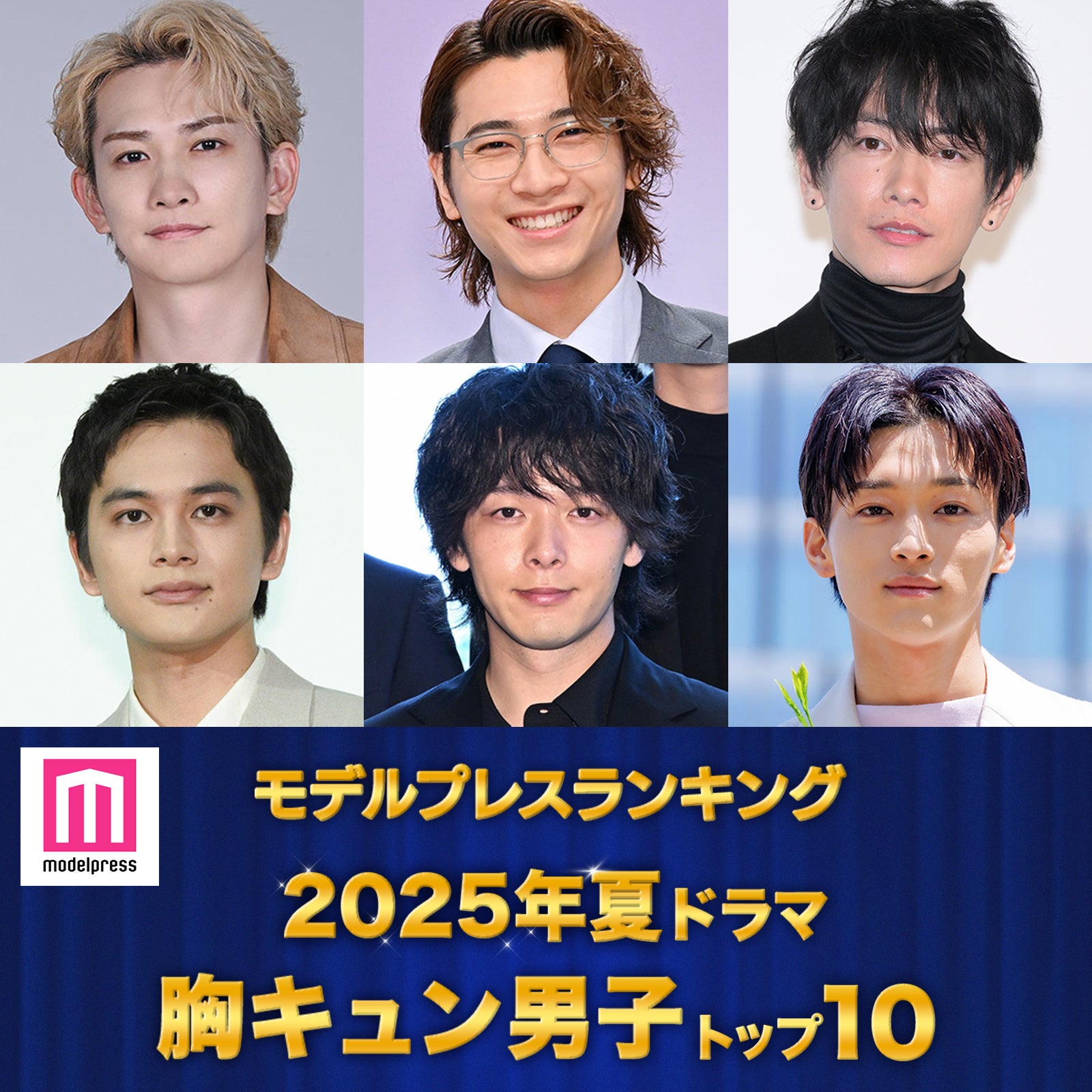 ＜夏ドラマアワード2025＞読者が選ぶ「胸キュン男子」トップ10を発表【モデルプレスランキング】