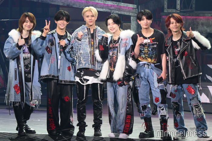 (左から)今野大輝、菅田琳寧、佐々木大光、中村嶺亜、本高克樹、矢花黎/7 MEN 侍(C)モデルプレス