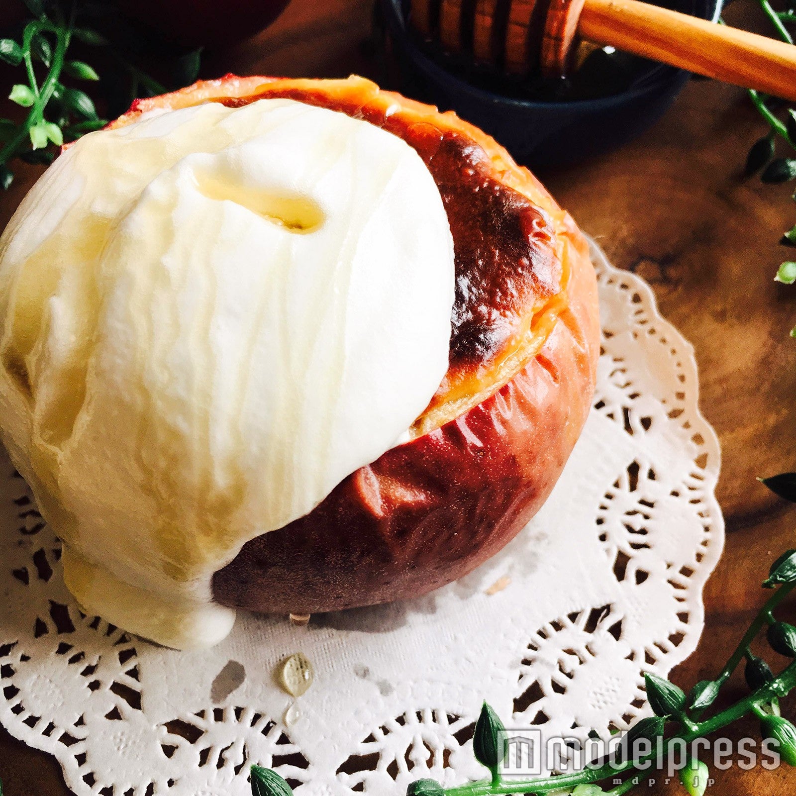 ホイップクリーム＆はちみつをトッピングしてもOK／画像提供：柏原歩