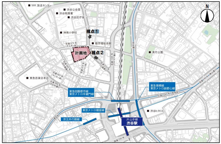 新生渋谷パルコ計画地／パルコ株式会社ニュースリリースより