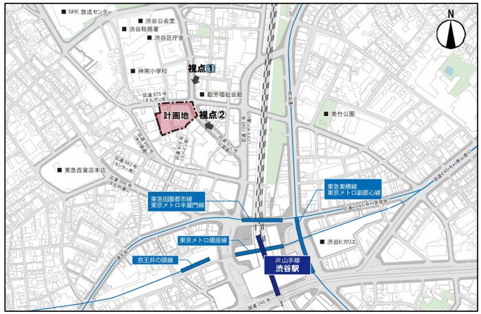 新生渋谷パルコ計画地/パルコ株式会社ニュースリリースより
