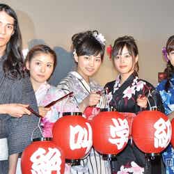 (左から)栗原類、松岡茉優、川口春奈、広瀬アリス、山本美月