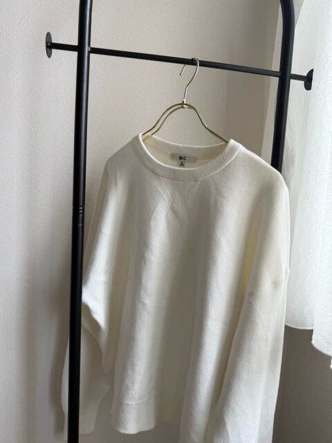ユニクロ　スムースコットンクルーネックセーター　OFF