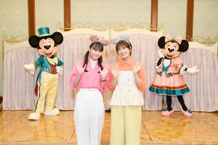 (左から)遠藤さくら、清宮レイ/新TVCM「いっしょに、夢をつなげよう!」篇より(C)Disney
