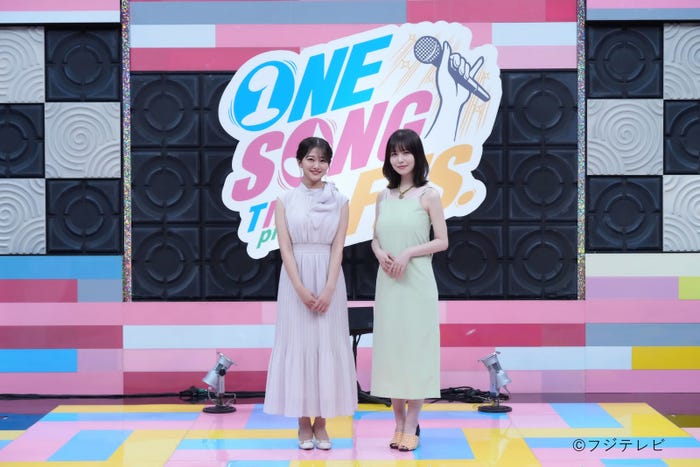 原田葵アナ、長濱ねる(C)フジテレビ