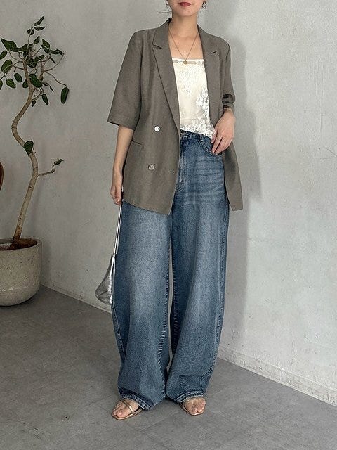 デニムパンツコーデ3