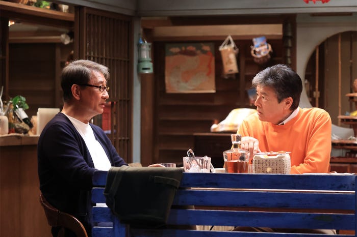 中井貴一、三浦友和「続・続・最後から二番目の恋」第7話(C)フジテレビ