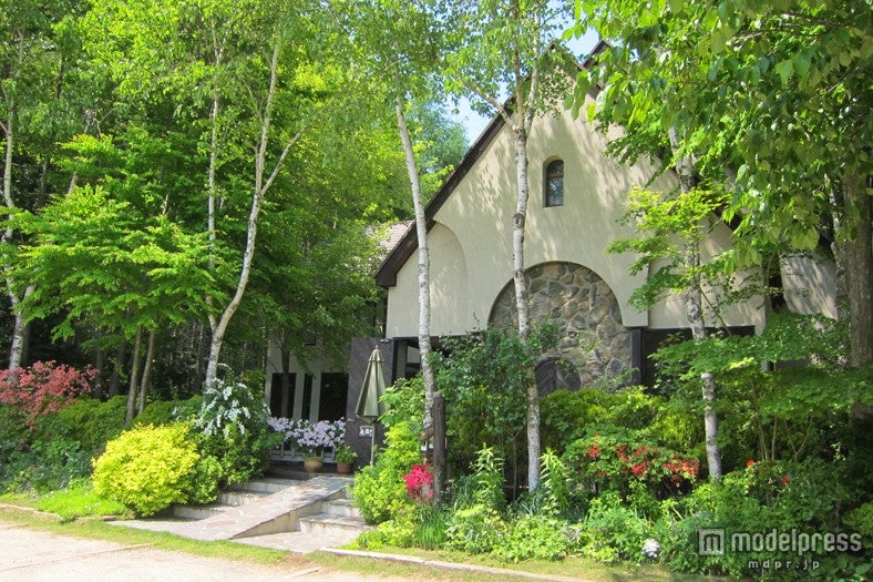 静かな森の中に佇む「小渕沢絵本美術館」