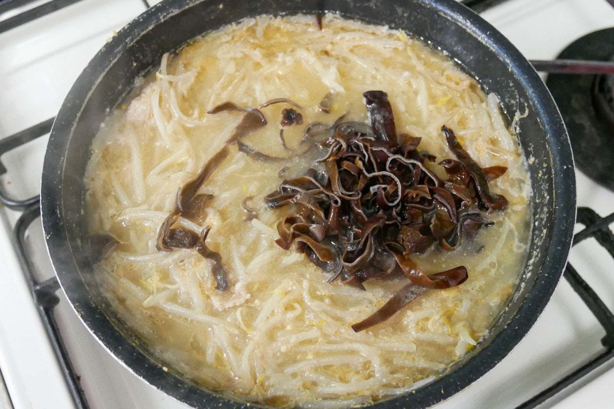 味噌ラーメンの麺なし