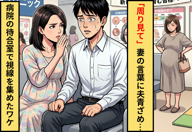 病院の待合室で…“白い目”で見られている夫！？⇒妻「あなた、周り見て…」“ある事実”に気づき真っ青に！？
