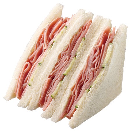 盛りすぎ！ハムサンド税込343円／提供画像