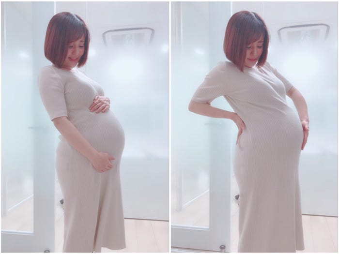 妊娠8ヶ月の蒼井そら／蒼井そらオフィシャルブログ（Abema）より