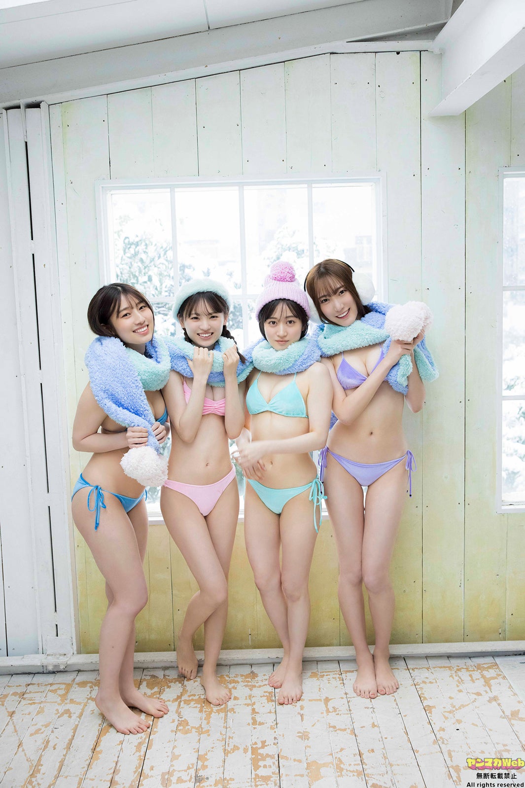 NMB48安部若菜・川上千尋・新澤菜央・原かれん、バレンタイングラビアで美ボディ共演