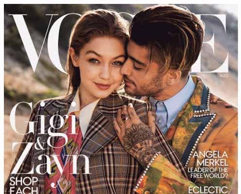 ジジ・ハディッド&元1Dゼイン、「VOGUE」でラブラブ2ショット表紙