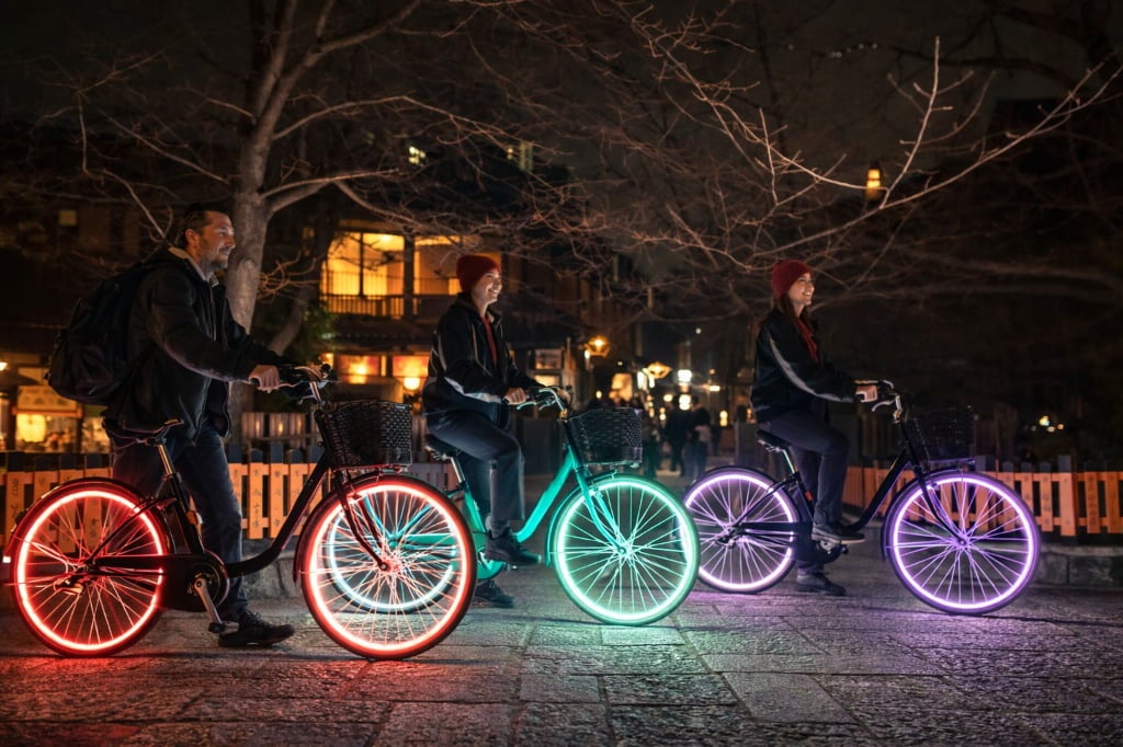 【大阪・京都】光る自転車で夜の街を駆け抜ける！「ナイトライド」ツアーが始動